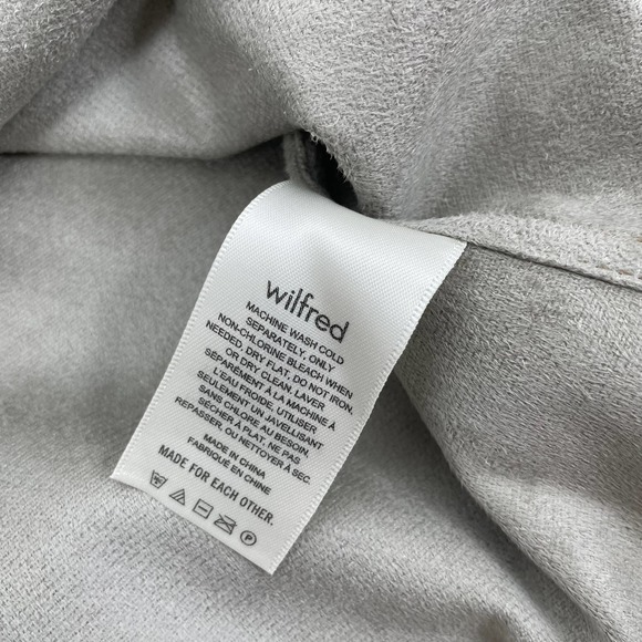 Wilfred Taryn Button Up Shirt Vegan Leather Brown Size S - Picture 8 of 9